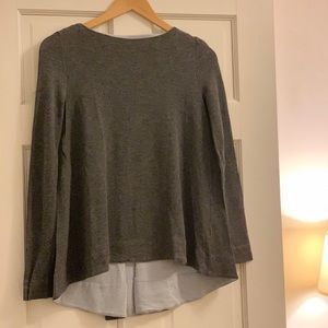 COS Soft Cotton Grey Long Sleeve Top
